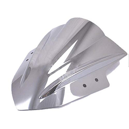 Double Bubble Windshield Windscreen for Kawasaki Ninja 300 EX300R 300R 2013-2017 (Chrome) - color: Chrome