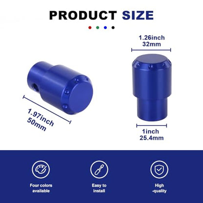 Xitomer Stylish 6061-T6 Aluminum Crash Bar Guard Balls - 4 Color Motorcycle Guardrail End Caps (Blue) - color: Blue