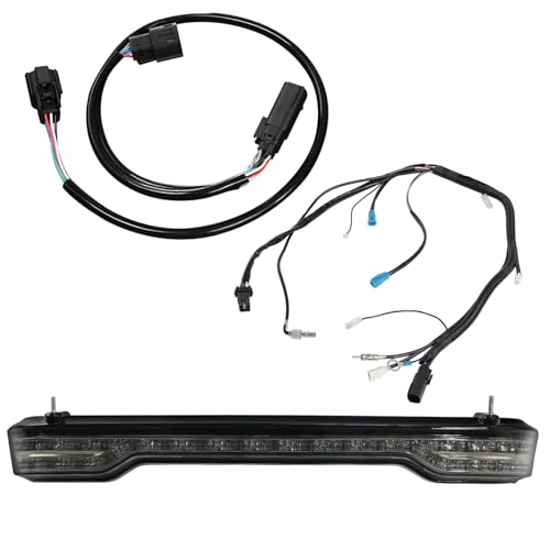 TCMT Clear Len King Trunk LED Tail Light Assembly Wiring Harness Fits For Harley Touring Road King Road Street Electra Glide Tri Glide Ultra Limited 2014-2025 - color: Clear Lens Black Housing A, size: Light Set(12 Funtions)