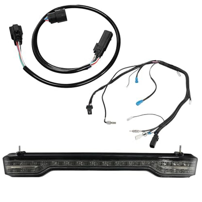 TCMT Clear Len King Trunk LED Tail Light Assembly Wiring Harness Fits For Harley Touring Road King Road Street Electra Glide Tri Glide Ultra Limited 2014-2025 - color: Clear Lens Black Housing A, size: Light Set(12 Funtions)