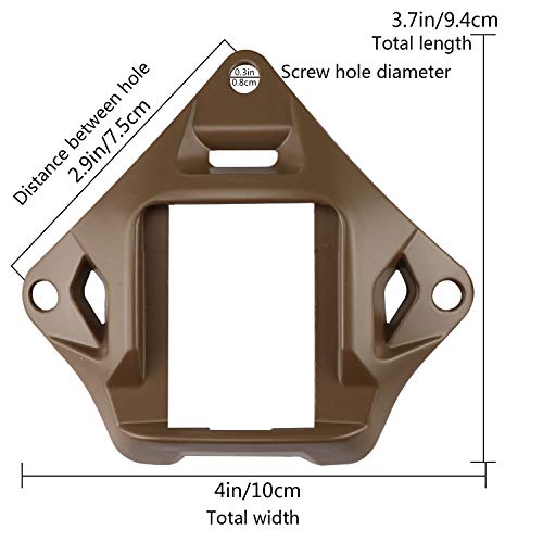 Tactical Helmet NVG Mount Shroud Steel Sports Camera Bracket Base for Fast Helmet - color: Tan