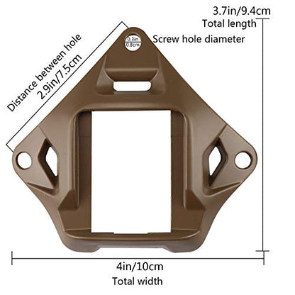Tactical Helmet NVG Mount Shroud Steel Sports Camera Bracket Base for Fast Helmet - color: Tan