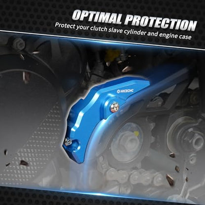 NICECNC Clutch Slave Cylinder Cover Protector Guard Compatible with KTM 250 300 XC SX 2023-2024 250 300 EXC XCW 2024,Compatible with Husqvarna 300 TX 2023-2024 250 300 TE 2024, Blue Easy to Install - color: blue