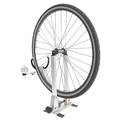 Professional Bicycle Wheel Truing Stand with Caliper Gauge & Tool Kit, Adjustable Foldable Bike Repair Stand for Rim Brake Maintenance, Home Garage Workshop Use for Cyclists