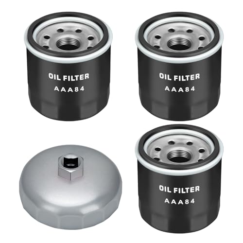 JAVIK 3x Oil Filter 20mm & 65mm-10mm Wrench Tool Fit for Kawasaki KAF300 KAF400 KAF620 KAF622 KAT620 1991-2024,O.E.M#49065-7010 49065-2078