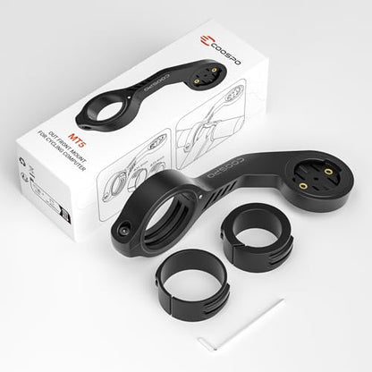 CooSpo Bike Computer Out Front Mount MT5, Compatible with Garmin, Bike Computer Mount Adapter for Handlebar 25.4mm/31.8mm - style: MT5 Mount