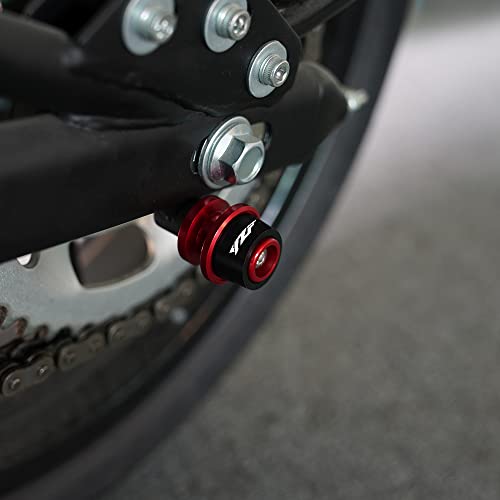 Compatible with 2025 R7 YZF R7 2026 R9 YZF R9 YZF R1 R1M R3 R6 S R25 R15 R125 Motorcycle CNC M6 Swingarm Spool Sliders Stand Screws Slider (Red) - color: Red