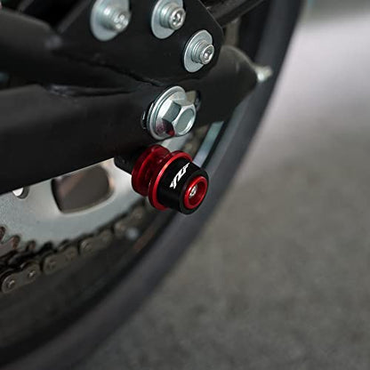 Compatible with 2025 R7 YZF R7 2026 R9 YZF R9 YZF R1 R1M R3 R6 S R25 R15 R125 Motorcycle CNC M6 Swingarm Spool Sliders Stand Screws Slider (Red) - color: Red