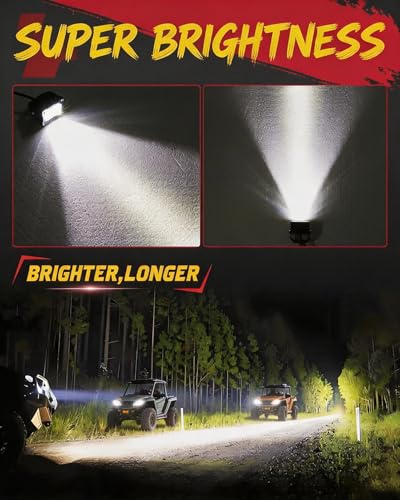 LED Pods, 3 Inch Spot CREE LED Off Road Lights 40W Small Driving Light Pods Backup Reverse Lights Fog Pod Light 2 Packs for Truck Pickup Motorcycle UTV ATV SUV Dirt Bike Surron - size: 3inch - Spot