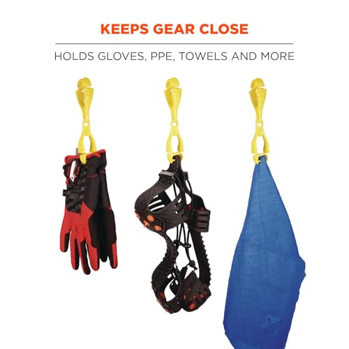 Ergodyne Squids 3400 Glove Clip Holder with Dual Clips, Lime, 1 Count (Pack of 1) - color: Lime, size: 1 Count (Pack of 1)