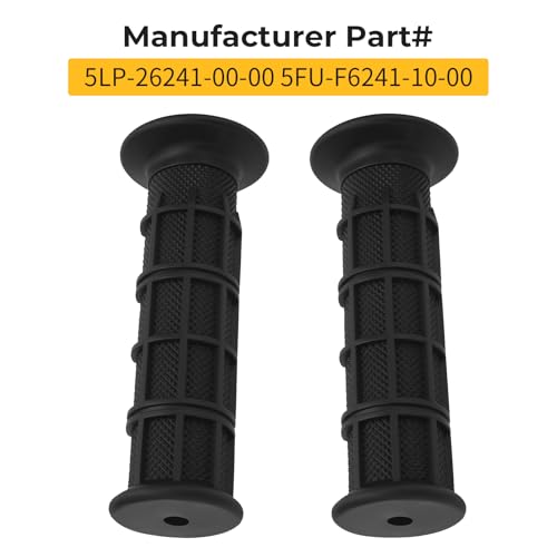 M MATI Handlebar Grips for Yamaha Raptor Grizzly Kodiak Bruin Big Bear 80 125 200 250 350 400 450 550 660 700 YFM250 YFM350 YFM400 YFM700 YFZ450 2001-2024 5LP-26241-00-00 5FU-F6241-10-00