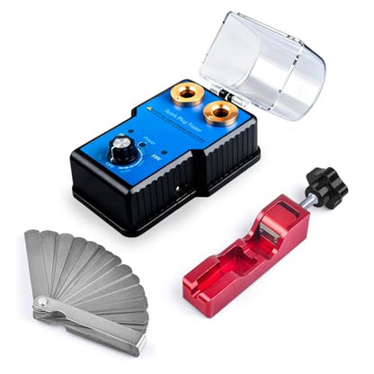 Spark Plug Tester & Spark Plug Gap Tool Kit 0 to 6000RPM with Double Hole Spark Plug Adjustable Gap Tool with Feeler Gauge Ignition Coil Tester for 12V Gasoline Vehicles Spark Plug Socket - color: with Spark Plug Tester, size: with Spark Plug Tester