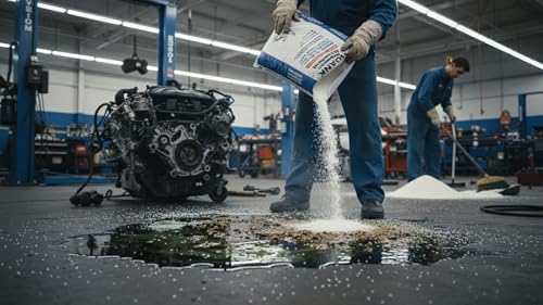 (36 lbs) - Premium Liquid Absorbent Bags Montmorillonite Clay Absorbs Oil, Grease, Hydraulic Oil, & Other Liquid Spills - size: 36 Pounds