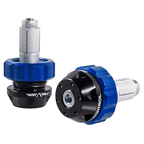 Motorcycle Throttle Lock Cruise Control Handlebar Plugs Grip Bar End Caps Slider Set for Street/Sport/Tour Bike Cruiser Scooter (Blue) - color: Blue