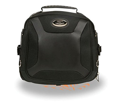 MOTORCYCLE LARGE SPORTY STYLE PVC SISSY BAR BACK PACK BAG WITH GUN POCKET INSIDE
