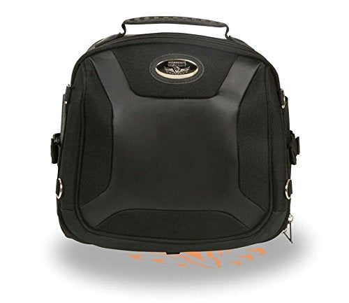MOTORCYCLE LARGE SPORTY STYLE PVC SISSY BAR BACK PACK BAG WITH GUN POCKET INSIDE