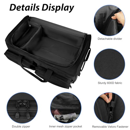 Rolling Duffle Bag with Wheels,120L Large Deployment Bag,Waterproof Military Duffle Bags for Tactical Military Deployment Camping - color: Black