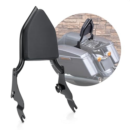 Detachable Sissy Bar Backrest Passenger Backrest Compatible with Harley Touring Street Glide Road Glide Road King Electra Glide 2009-2025 (Black) - color: Black