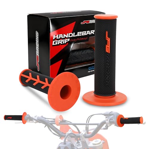 JFG RACING 7/8" Motorctcle Grips,22mm 24mm Non Slip Dirt Bike Hand Handlebar Glue Universal for Most Pit Bike Motercross KLX KX EXC XC SX CRF CR YZ WR DRZ RMZ 50 85 100 150 250 350 450 - color: Orange
