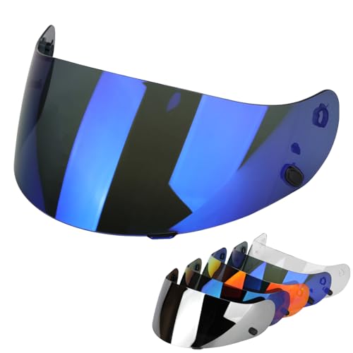 CL-17 Visor HJ-09 Face Shield CS-R3 CL-15 Motorcycle Helmet Visor for FS-15 IS-16 FG-15 AC-12 Assault/Rapid/Stream, CL-16 Face Shield for CL-15 CL-16 CL-17 CL-SP CS-R1 CS-R2 CS-R3 FS-10 (Blue) - color: Blue