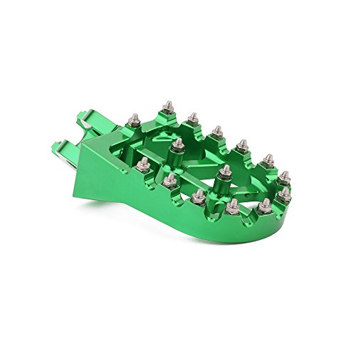 AnXin Dirt Bike Foot Pegs Footpegs Footrests Foot Pedals Rests CNC for KX250F 06-18 KX250 KX 250 19-24 KX450F 07-18 KX450 19-24 KX250X KX450X 21-24 KLX450R 08-14 Green - color: green, size: KX250 KX250F/X KX450 KX450F/X KLX450R