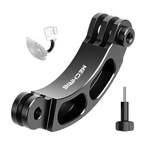 Aluminum Curved Extension Arm (3-inch) for Helmet & Pole Mounts, Metal Stick for GoPro Hero 13/12/11/10/9 Session, Akaso Campark & Other Action Cameras- YD050
