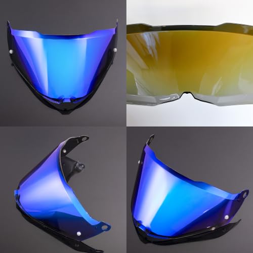 Blaze 2 Helmet Visor Replacement.Blaze 2 Outer Face Shield UV Protection Compatible with Blaze 2,Pioneer 2,MX702 (Revo Deep Blue-Day Use Only) - color: Revo Deep Blue-day Use Only
