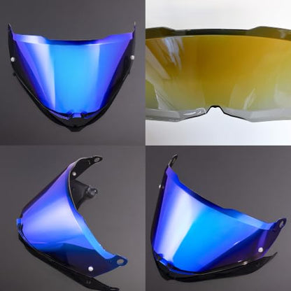 Blaze 2 Helmet Visor Replacement.Blaze 2 Outer Face Shield UV Protection Compatible with Blaze 2,Pioneer 2,MX702 (Revo Deep Blue-Day Use Only) - color: Revo Deep Blue-day Use Only