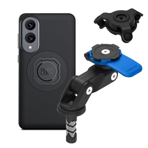 Quad Lock Fork Stem Motorcycle Phone Mount (V2) with MAG Phone Case and Vibration Dampener for Galaxy S25 Edge - size: Galaxy S25 Edge