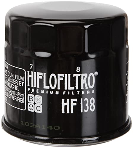 HiFloFiltro HF138 Black Standard Premium Oil Filter, Single - color: Black, size: Single, style: Standard