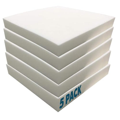Foamma 1" x 24" x 72" High Density Upholstery Foam Cushion,Seat Replacement, Upholstery Sheet, Foam Padding Made in USA, 5 Pack - color: High Density, size: 1" x 24" x 72", style: 5 Pack