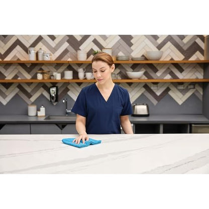 Rubbermaid Commercial Products HYGEN r-40 Recycled Microfiber Cloths, 16"" X 16"" Blue, 24-Pack, Durable, Lint-Free, Wet-Dry Cleaning for Home, Applianes, Cars, Custodial Spaces, Housekeeping, Glass - color: Blue, size: 16 In x 16 In