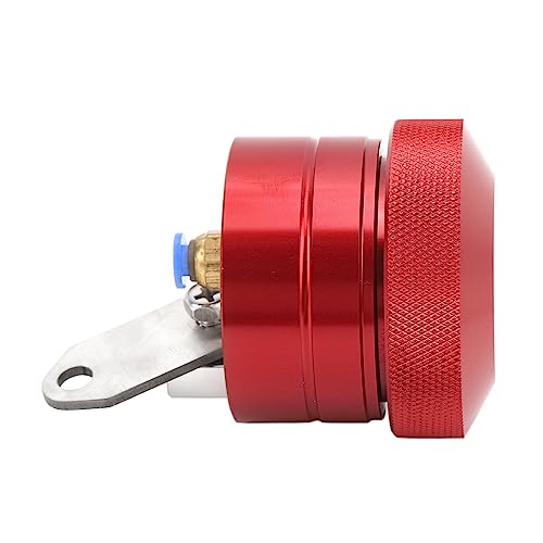 Motorcycle Chain Lubricator System Universal Chain Oiler Reservoir with Mounting Bracket and Oil Tube, Metal Manual Drip Chain Lubrication Kit Replacement for, Red - color: Red