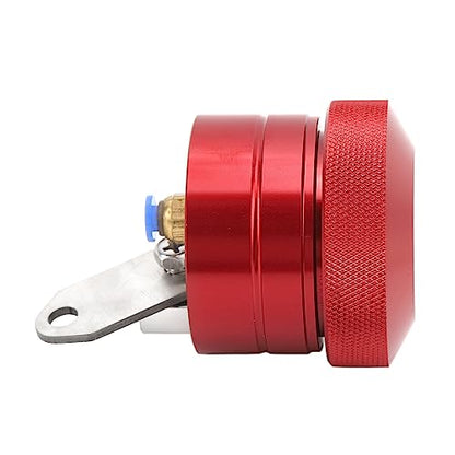 Motorcycle Chain Lubricator System Universal Chain Oiler Reservoir with Mounting Bracket and Oil Tube, Metal Manual Drip Chain Lubrication Kit Replacement for, Red - color: Red
