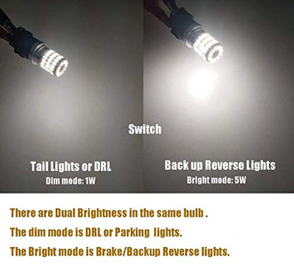 iBrightstar 9-30V Extremely Bright 1157 2057 2357 7528 BAY15D LED Bulbs Replacement for Back Up Reverse Lights or Tail Brake Lights, Xenon White - color: Xenon White, style: 1157