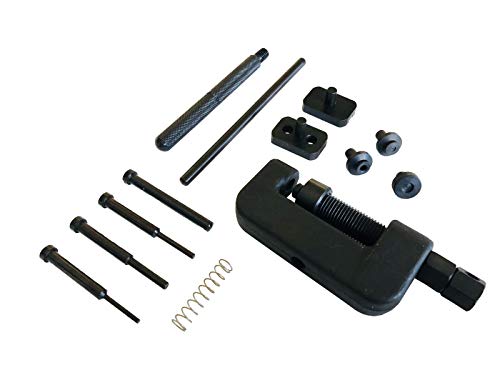 Chainsaw Chain, Bike Chains, Etc. Breaker and Link Setting Tool Kit (13 Piece Set)