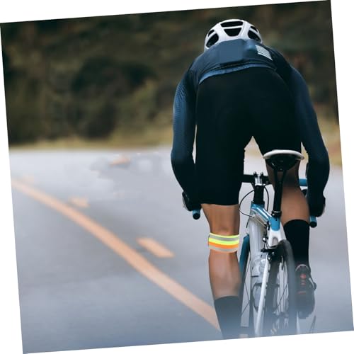 POPETPOP 2pcs Reflective Bike Gear Running Gear Reflective Safety Straps Glow Wrist Bands Night Running Arm Bands