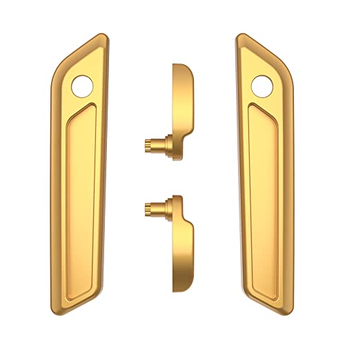 Advanblack Saddlebag Latches Covers, Lid Lifters Levers Fit for 2014+ Harley Touring Hard Saddlebags - Black Hills Gold - color: Black Hills Gold