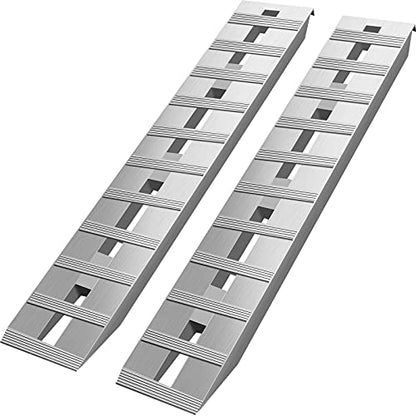 VEVOR Aluminum Ramps, 6000 lbs, Heavy-Duty Ramps with Top Hook Attaching End, Universal Loading Ramp for Motorcycle, Tractor, ATV/UTV, Trucks, Lawn Mower, 60" L x 12" W, 2Pcs - size: 6000lbs