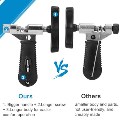 Bike Chain Repair Tool kit - Bicycle Chain Breaker Tool, Master Link Pliers, Chain Wear Checker for 7-11 and Single Speed Chains - style: Silver