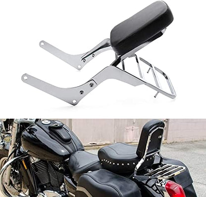 Motorcycle Rear Seat BackRest Sissy Bar Back Rest Compatible For Honda Rebel CA250 CMX250 CMX (Silver)