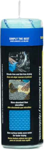 CleanTools The Absorber® Small 17-Inch x 13-Inch, Textured Surface - Synthetic Premium Drying Chamois Cloth for Cars & Bikes - Super Absorbent, Scratch-Free & Machine-Washable (Aqua) - color: Aqua