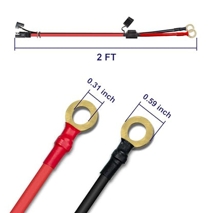 4 Pcs 10AWG 2FT Charger Cable - color: 10awg2ft*4