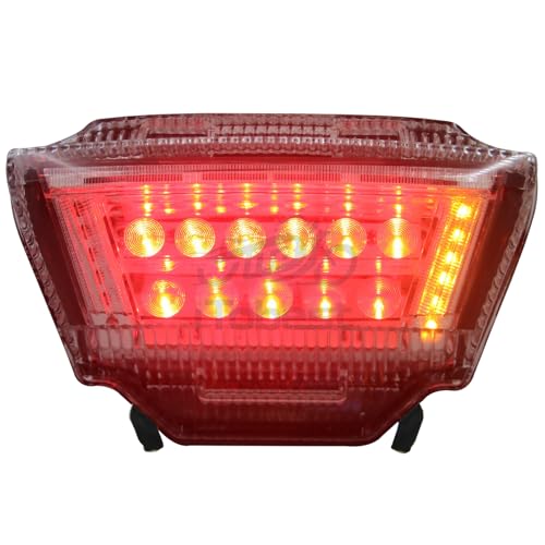 Integrated LED Tail Brake Turn Signal Light,#MD059-2,Clear | Compatible with Kawasaki Ninja ZX10R ZX-10R 2011-2015 - color: Clear
