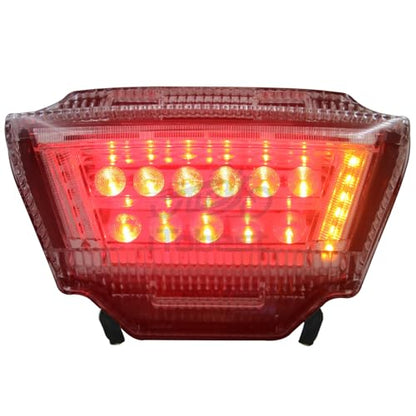 Integrated LED Tail Brake Turn Signal Light,#MD059-2,Clear | Compatible with Kawasaki Ninja ZX10R ZX-10R 2011-2015 - color: Clear