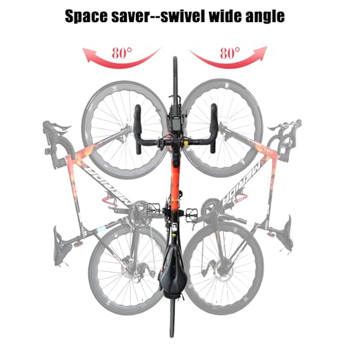 PHUNAYA All Metal Bike Wall Mount Vertical, Swivel Bike Hangers For Garage, Bike Rack Garage Wall, Bicycle Hooks, Garden Indoor Outdoor Storage, All Metal (1Pack) - style: Vertical 1Pack