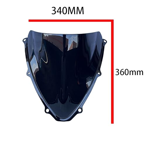 Motorcycle Double Bubble Windshield Windscreen Visor Air Flow Deflector Compatible with Suzuki GSXR 600 750 2006-2007
