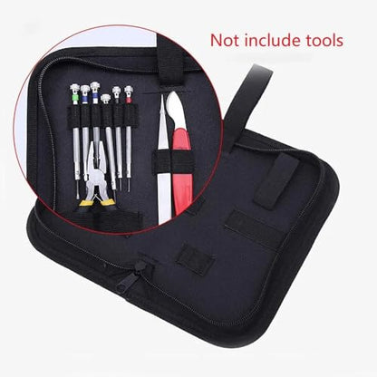 2 Pack Watch Repair Kit Organizer Storage Bag Mini Pouch Carrying Case for Watches Toolkit Toolset Screwdriver Tweezers Pliers Kit Case Openner Band Link Pin Removal Spring Bar Tool Set