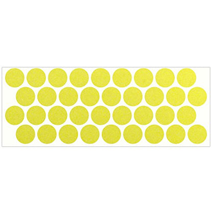 LiteMark Reflective Lemon Yellow 1 Inch Circle Sticker Decals for Helmets, Bicycles, Strollers, Wheelchairs and More - Pack of 36 - color: Lemon Yellow
