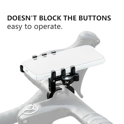 Bike Phone Mount, Heavy Duty Motorcycle Phone Holder, Anti-Shake 360°Rotation Bicycle Handlebar Cradle Compatible with iPhone 17 16 15 Pro Max, Samsung, 4.7"-7" Smartphones, MTB, E-Bike